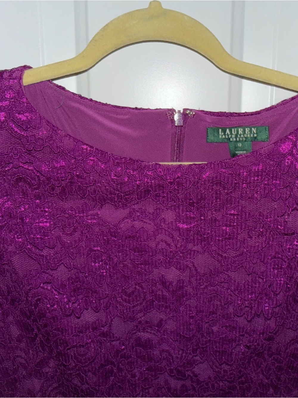 Ralph Lauren Purple Lace Cocktail Dress